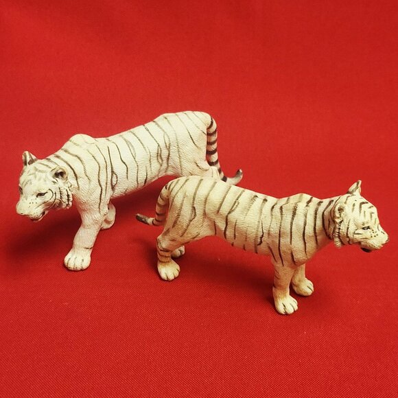 Schleich Two White Tiger Figurines Wild Blue Eyes Life Collection - Picture 2 of 10